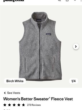 Patagonia Birch White Heather Women's Fleece Vest